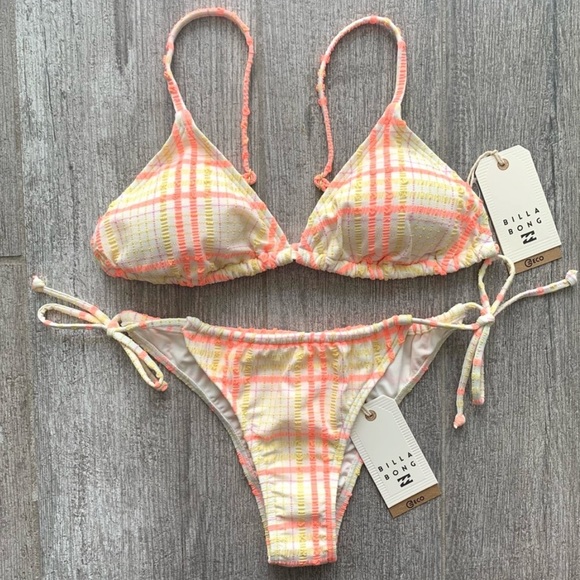 🔥🔥BILLABONG - PRETTY IN PLAID RUCHED HIKE SET🔥 - Picture 5 of 8